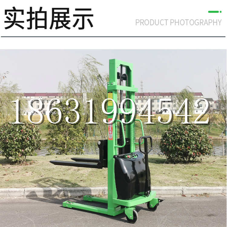温宿县电动叉车堆高车液压铲车电瓶1吨2吨站驾步行式小型全自动叉车